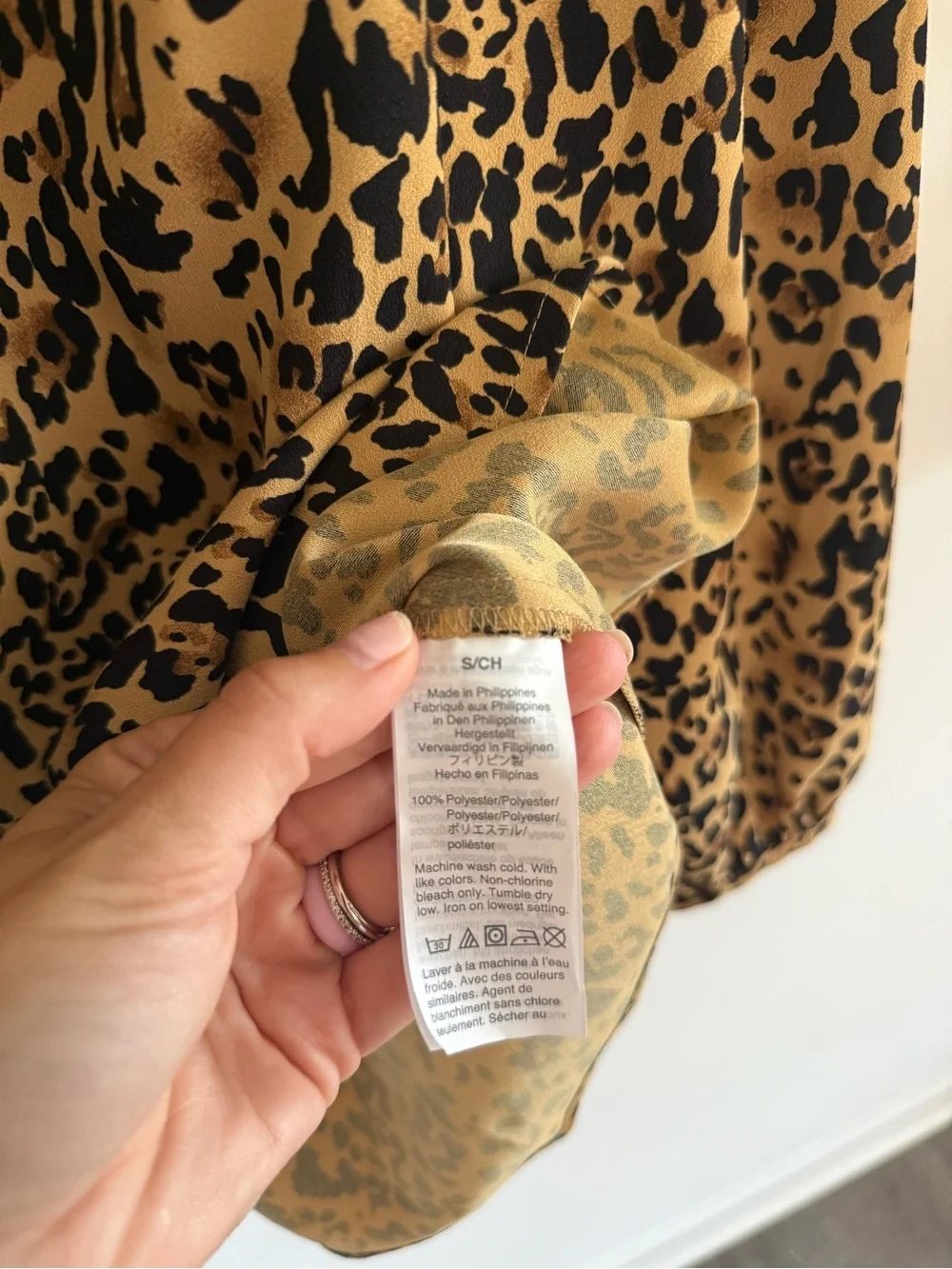 J.Crew Leopard Print Turtleneck Smocked Size Small